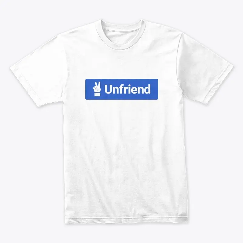 "Unfriend" Blue Design